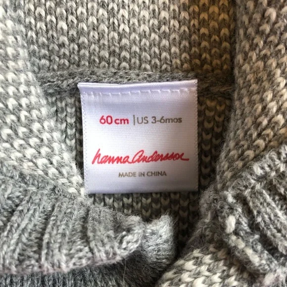 EUC Hanna Andersson Baby Boy Hooded Sweater-Gray With Buttons, Trees and Cabin - Picture 4 of 5